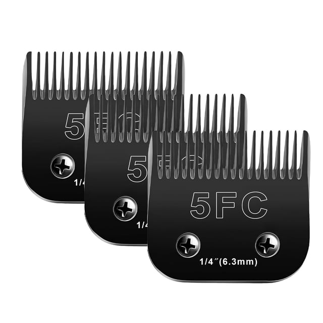 Cuchillas de aseo para perros Audoc 5F compatibles con Andis/Oster/Wahl