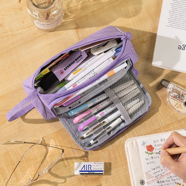 Tuch De Lápic Colar Con 3 Compartimentos Para Niñas, Bonito Tuche De Lápic Para Tudiant Para Niños, Suministros De Papelería De Oficina Para La Vuelta A La Cuela - AliExprs 21