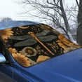 thumbnail image 3 of FOR U DESIGNS Dragonfly Sunflower Pattern All Weather Car Windshield Cover for Ice and Snow, Auto Windshield Frost Cover Front Window Automotive Covers Universal Fit for Truck SUV Sedan, 3 of 6