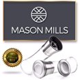thumbnail image 3 of Stainless Steel Salt and Pepper Grinder Set - Two Piece Set - Glass and Stainless Steel Mill - Large Capacity Shakers - Top Loading Design By Mason Mills, 3 of 7