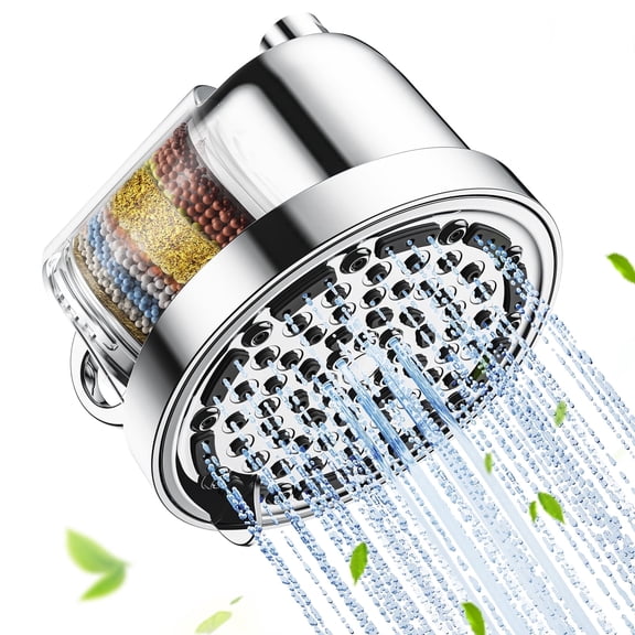JOMOO Filtered Shower Head for Hard Water, Shower Filter with High Performance, Water Softener Showerhead, Reduces Dry Itchy Skin & Hair