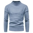 thumbnail image 2 of jsaierl Mens Sweater Knit Mock Neck Slim Casual Top Shirt Long Sleeve Solid Pullover Sweater, 2 of 5