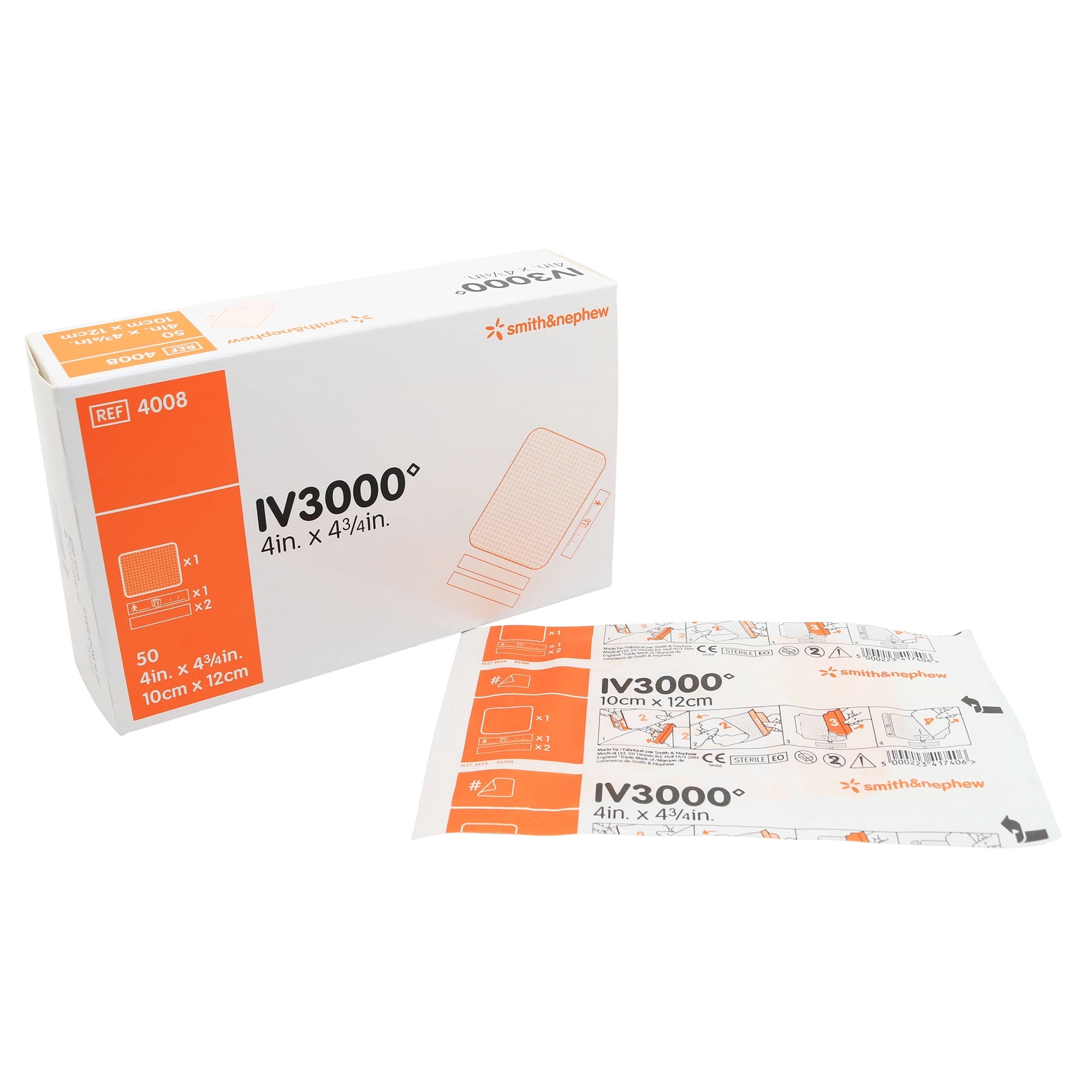 4008 IV3000 1-Hand Dressing 4" x 4-3/4" - Box of 50