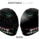 thumbnail image 2 of Casco para Motociclista Hombre o Mujer con Vicera Integral Retractil NO AbatibleVerde/Rojo - CH Gaon A, 2 of 5
