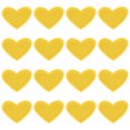 thumbnail image 1 of Parches de planchar en forma de corazón Uxcell, parches bordados, apliques, adornos para ropa, amarillos, 16 piezas, 1 of 7
