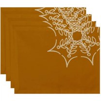 Simply Daisy 18" x 14" Web Art Holiday Print Placemats, Set of 4
