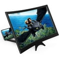 thumbnail image 1 of 14" Curved Screen Magnifier for Cell Phone -3D HD Magnifing Projector Screen Enlarger for Movies, Videos, and Gaming – Foldable Phone Stand Holder with Screen Amplifier–Compatible with All Smartphones, 1 of 7