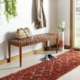 thumbnail image 1 of Safavieh Amalia Leather Bench, 1 of 9