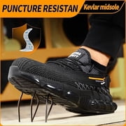 Steel Toe Shoes for Men Lightweight Work Shoes Construction Industrial Work Tennis Shoes Safety Shoes Comfortable Steel Toe Sneakers for Men Women