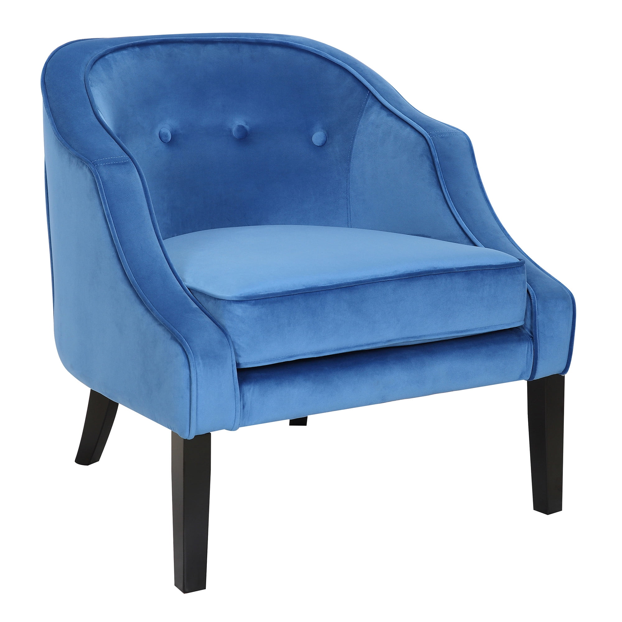 Sofia Contemporary Accent Chair in Blue Velvet by LumiSource