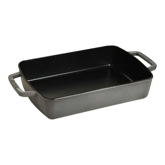STAUB Specialities 3.25 L Cast Iron Rectangular Roasting And Baking Pan, Graphite-Grey