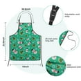thumbnail image 7 of Green Christmas Snowman Pattern Kids Aprons for Girls and Boys,Adjustable Neck Strap Toddler Aprons for Kids Cooking Baking, 7 of 7