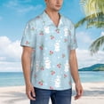 thumbnail image 3 of Fuzoiu Easter Rabbit Print Hawaiian Shirt for Men, Summer Beach Casual Short Sleeve Button Down Shirts, Men’s Beach Summer Shirts with Pocket,3X-Large, 3 of 7