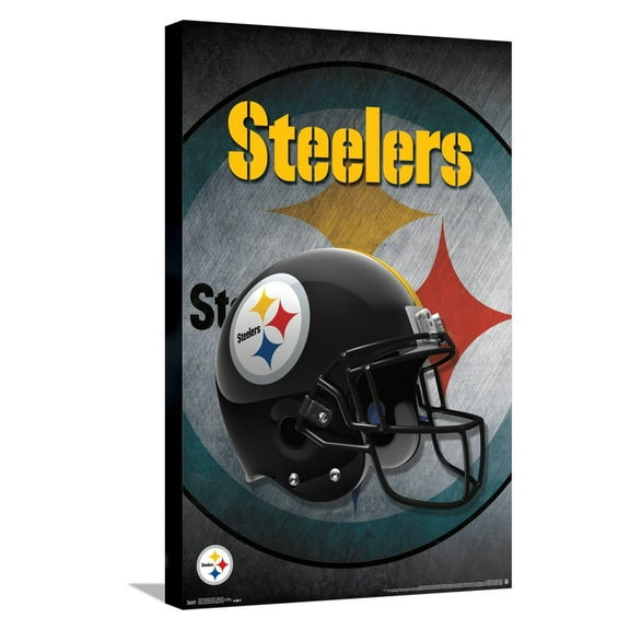 NFL Pittsburgh Steelers - Helmet 16 Canvas Wall Poster, 14.725" x 22.375"