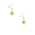 thumbnail image 2 of Delight Jewelry Goldtone Large January - Maroon Crystal Heart Gold Tone Infinity French Earrings, 2 of 4