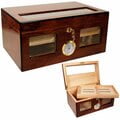 Glass Top Cigar Humidors Cuban Crafters Bravo Humidor for 120 count