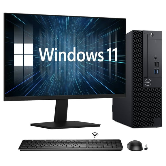 Restored Dell OptiPlex 3070 SFF Windows 11 Pro Desktop Computer - Intel Hexa Core I5-8500 CPU Up to 4.10GHz | 8GB DDR4 RAM | 256GB NVMe SSD | 24 inch FHD Monitor HDMI (Refurbished)
