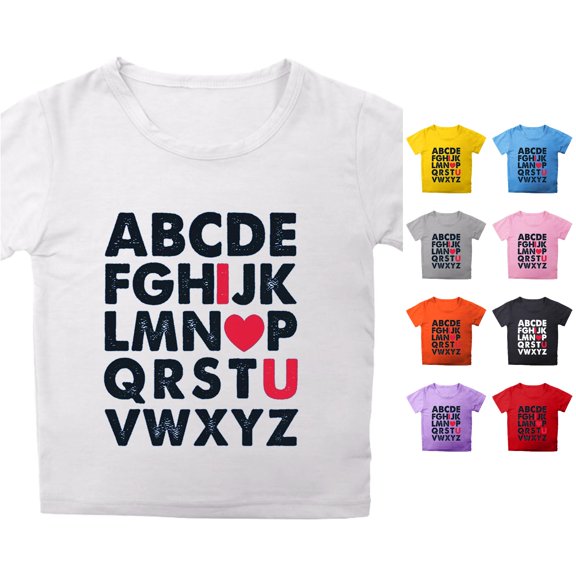 WhouRiu Girls Fashion Letter Graphic Tees Kids Short Sleeve Crew Neck Tshirt Comfortable Cute Casual Summer T Shirts,4-5 Years