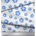thumbnail image 3 of Soimoi Blue Cotton Jersey Fabric Floral Print Fabric by Yard 58 Inch Wide, 3 of 3