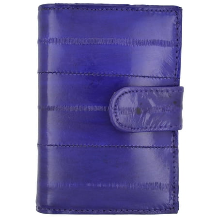 - Genuine Eel Skin Credit Card Case with Snap Closure E 570