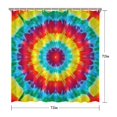 thumbnail image 5 of Rainbow Tie Dye Circular Pattern Shower Curtain 72"x72" ,Bathroom Decorative Shower Curtains Set with 12 Hooks,Modern Waterproof Washable Shower Curtain, 5 of 6