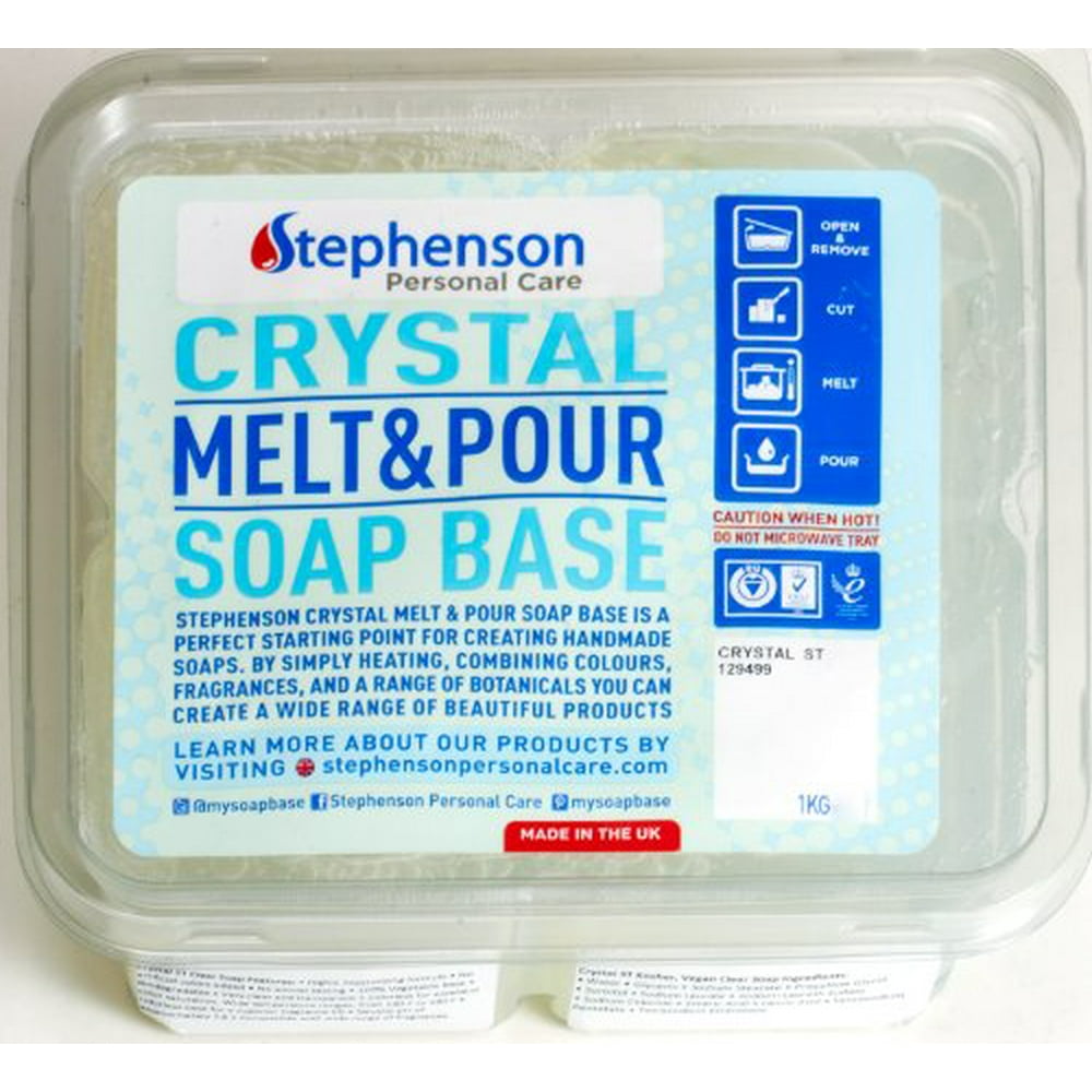 2lb Clear Stephenson Melt and Pour Soap Base (Crystal ST)