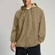 thumbnail image 3 of pstuiky camisetas de manga larga para hombre, Chaqueta impermeable de color liso para hombre para exteriores, para escalada, deporte, correr, con bolsillo y cremallera, manga larga, con capucha xl, 3 of 8