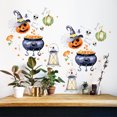 thumbnail image 4 of Cateissary 6 piezas calabaza Halloween pegatinas de pared autoadhesivas sala de estar dormitorio calcomanías suministros de fiesta accesorios de Kits de decoración para fiestas Cateissary HA068236-00, 4 of 6