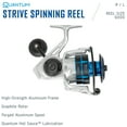 thumbnail image 3 of Quantum Strive Spinning Fishing Reel, Size 6000 Reel, 4+1 Bearings, 5.6:1 Gear Ratio, Rigid Aluminum Frame, Graphite Rotor, Sealed Design, CFX200 Carbon Fiber Xtreme Drag, Silver/Blue, 3 of 10