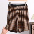 thumbnail image 2 of zbxnLI Plus Size Pajama Shorts for Women Striped Sleep Shorts Elastic Waist Casual Lounge Shorts with Pockets, 2 of 3