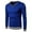 A01-Blue, variant on USNSM Men's T-Shirt Casual Fashion Cotton Plain Color Slim Fit Base Shirt V-Neck Long Sleeve Pullover Tees White M