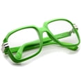 thumbnail image 5 of zeroUV - Large Colored Metal Accent Temple Clear Lens Square Glasses 55mm - 55mm, 5 of 5
