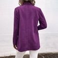 thumbnail image 4 of Lindreshi Winter Coats for Women 2023 Trendy Women's and Winter Solid Color Long Sleeve Double Breasted Lapel False Pocket Coat, 4 of 7