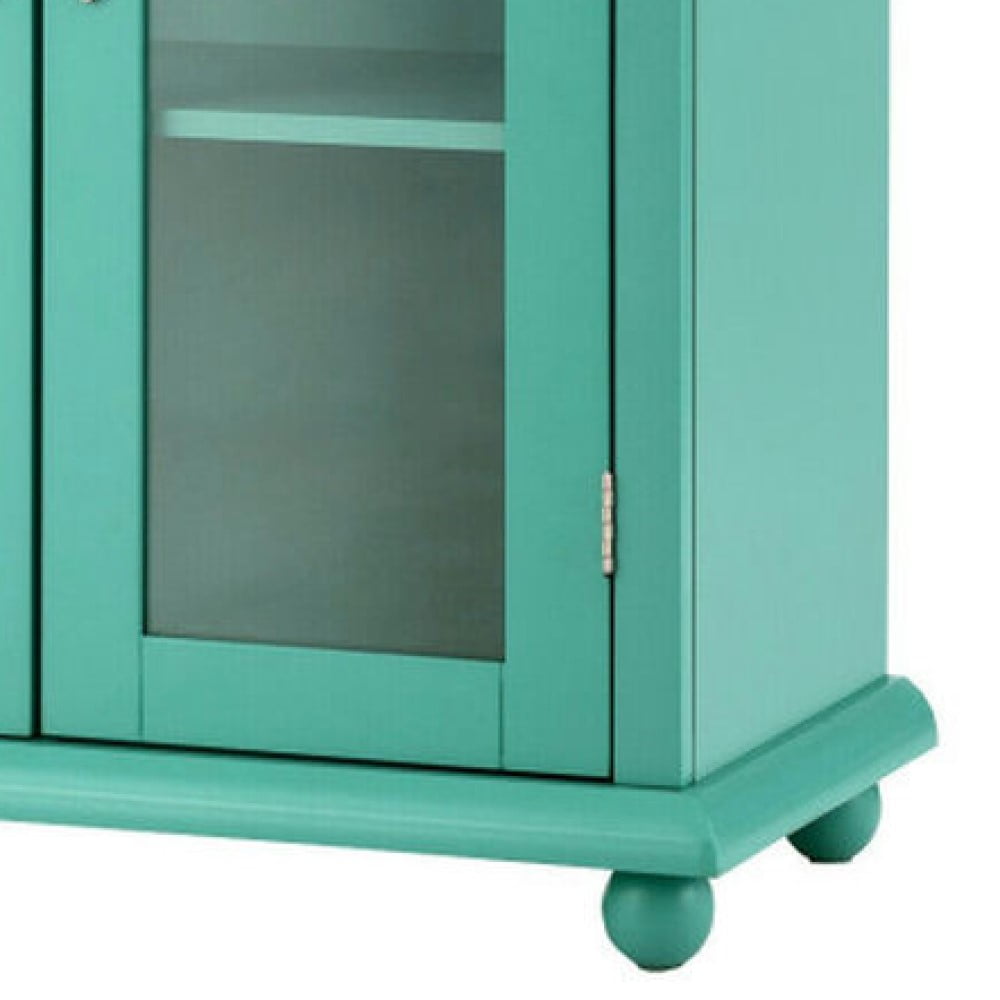 Finihen Kitchen Storage Cabinet, Buffet Sideboard, Buffet Sideboard Table Kitchen Storage Cabinet with Drawers and Doors, for Dining Room, Kitchen, Living Room, Green