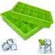 thumbnail image 1 of Ice Cube Trays, 2 Packs Silicone Ice Cube Tray FDA Approved Food Grade Ice Molds, 15 Cubs per Tray - Green, 1 of 5