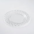 thumbnail image 3 of Balsa Circle 10 Pieces 7" Disposable Plastic Round Plates Basketweave Edge Clear, 3 of 6