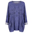 thumbnail image 4 of Long Sleeve Shirts for Women Pocketed Long Sleeve Casual Legging Match Work Blouse Womens Shirts Dressy Casual Purple L, 4 of 5