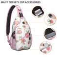thumbnail image 2 of Lightweight Banana Print Sling Backpack, Durable Crossbody Bag with Cute Tropical Yellow Fruit Pattern and Funny Cartoon Design for Travel and Outdoor Use, 2 of 6