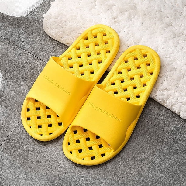 Sandalias de cuadros con fugas inglesas para hombre y mujer, zapatillas de baño con masajes huecos, para el hogar, interior y exterior