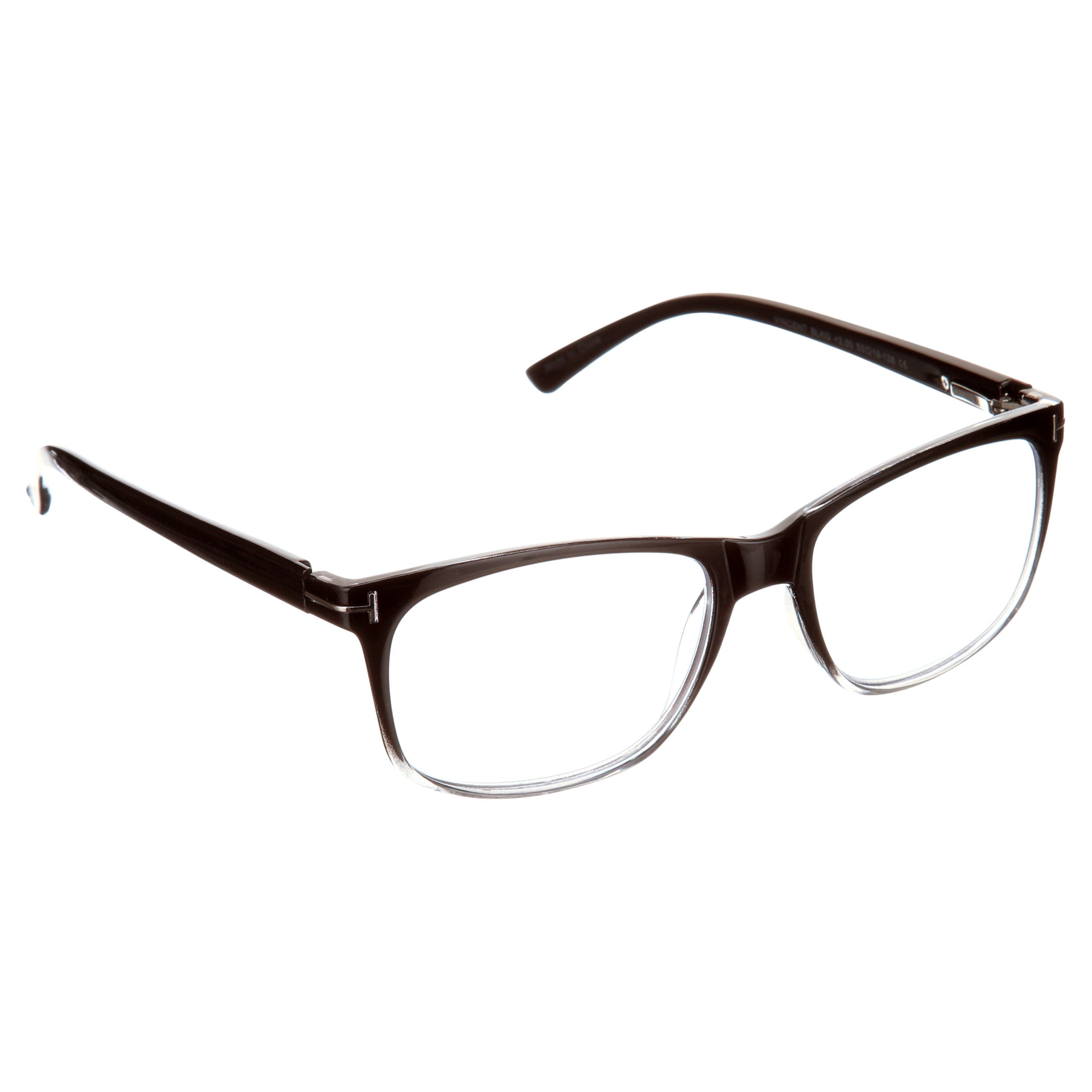 M+ Readers Vincent Black Blue Light Glasses +2.00 with Case