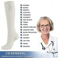 thumbnail image 3 of 5 Paires de Chaussettes de Compression Hauteur Genou pour Hommes et Femmes pour Course Randonnée Infirmières Grossesse, 3 of 3