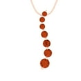 thumbnail image 3 of 0.48 ct Brilliant Round Cut Red Diamond 14k Rose Solid Gold Everyday Affordable Designer Necklace Pendant with 18" Chain, 3 of 6