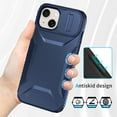 thumbnail image 3 of Allytechgroup iPhone 15 Case with Screen Protector, Rugged Hybrid TPU PC Back Hard Shell Cover Anti-Scratch Sliding Camera Lens Protector Phone Case for Apple iPhone 15, Blue, 3 of 6