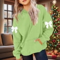thumbnail image 2 of HAiming Kids Fleece Sweatshirts Bow Long Sleeve Hoodies with Pockets Trendy Casual Shirts Fall Winter Going out Tops, 2 of 5