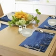 thumbnail image 4 of Ambesonne Scenery Place Mats Set of 4, Winter Forest Trees, Standard Size, Blue, 4 of 6