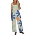 thumbnail image 1 of Birdeem Women Ladies Printed Summer Sleeveless Backless Loose Long Playsuits Rompers Jumpsuit, 1 of 6