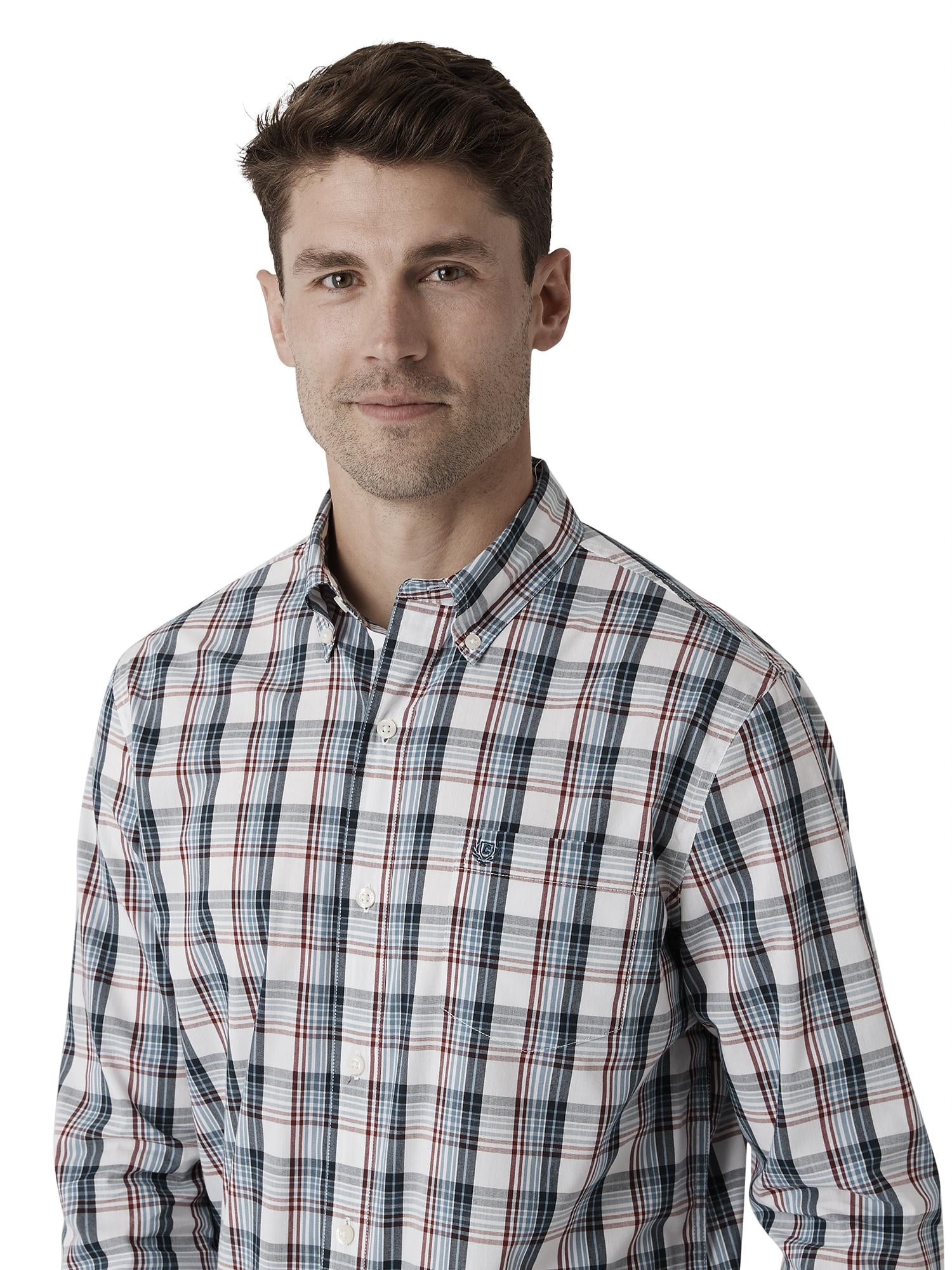 Chaps Men's & Big Men's Stretch Long Sleeve Button Down Soft Cotton Shirt