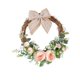 thumbnail image 4 of Corona de puerta, corona de flores artificiales, guirnalda decorativa de aro de ratán con vegetación para Rosa, 4 of 9