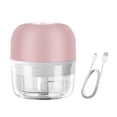 thumbnail image 1 of Mini picadora de ajo, 45 W, USB, prensa de ajo, recargable, molinillo eléctrico de verduras, rosa, 100 ml kenally HA003344-02, 1 of 7