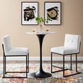 thumbnail image 2 of Modway Privy 24.5" Modern Fabric Counter Stool in White/Black (Set of 2), 2 of 4